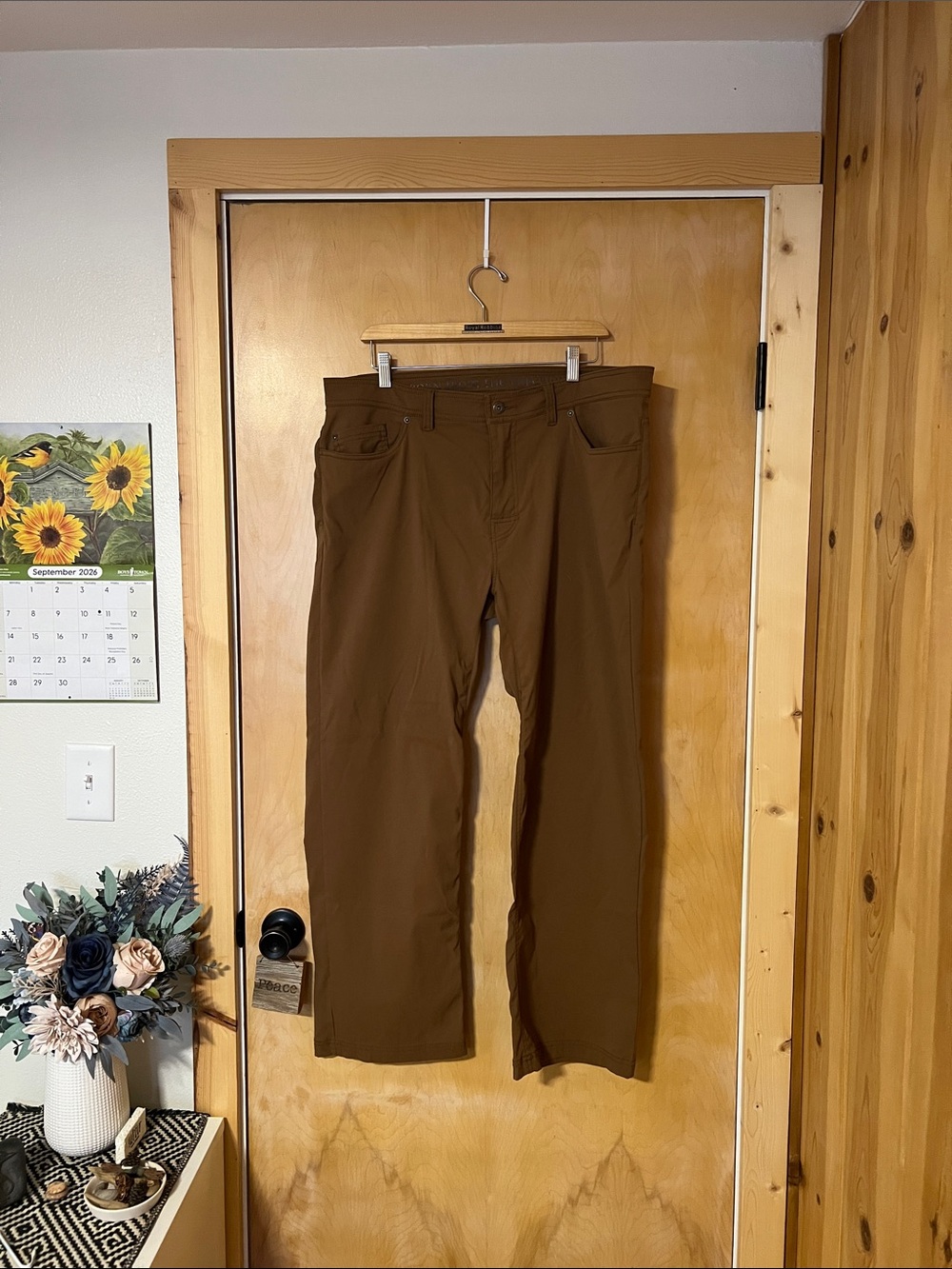 Prana Men's Brown Chinos - Classic Straight Fit